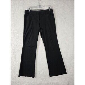 Vtg Y2k Express Editor Dress Pants 8R Black Bootcut Stretch Work Office Academia